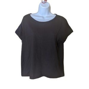 ---  Black H&M Cotton Blend Tee Size Medium